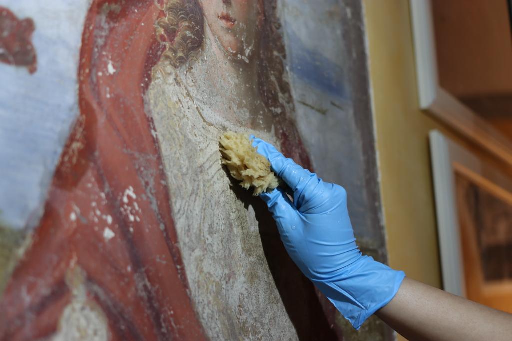 Hotel Mia Cara, wall painting conservation, Florence